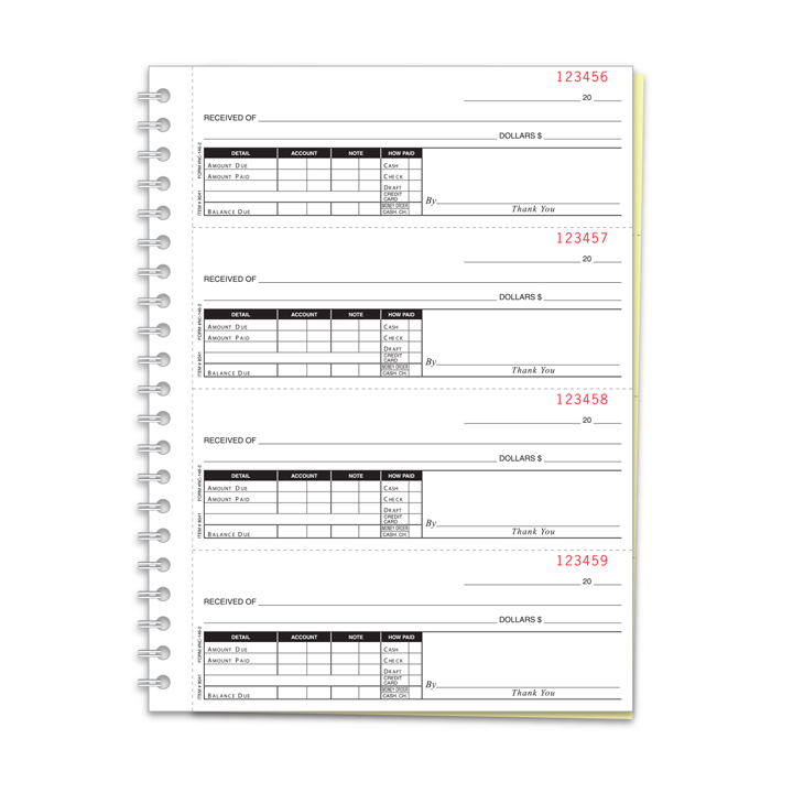 CASH RECEIPT BOOK-NON CUSTOM-2PART