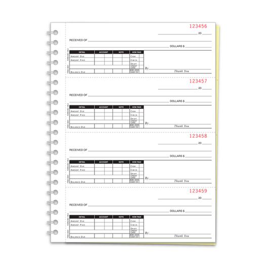CASH RECEIPT BOOK-NON CUSTOM-2PART