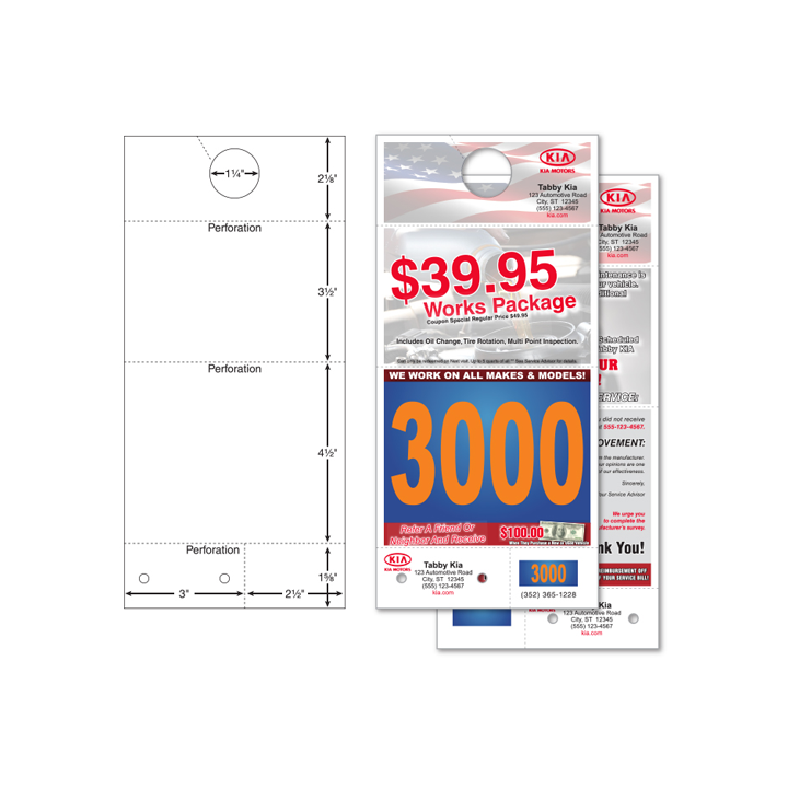 PREMIUM CUSTOM SHINY ADVER-TAG WITH COUPON