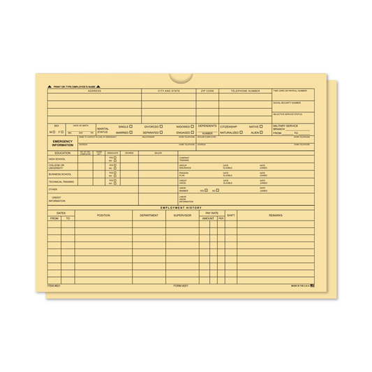 EMPLOYEE FILE JACKET