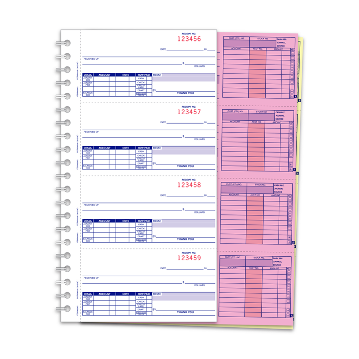 CASH RECEIPT BOOK-NON CUSTOM-PLAIN