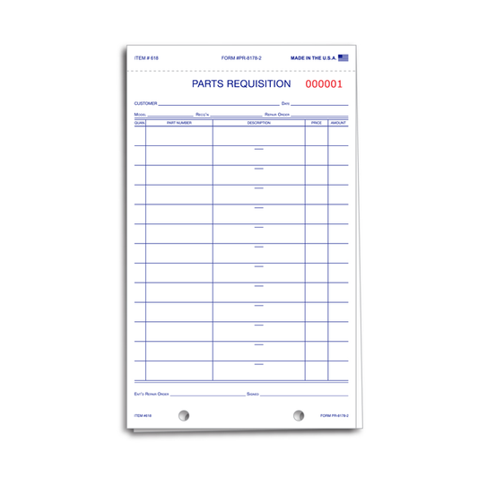 PARTS REQUISITION FORM-2 PART