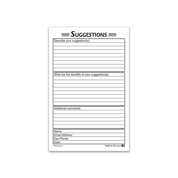 SUGGESTION CARD