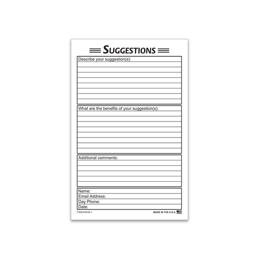 SUGGESTION CARD
