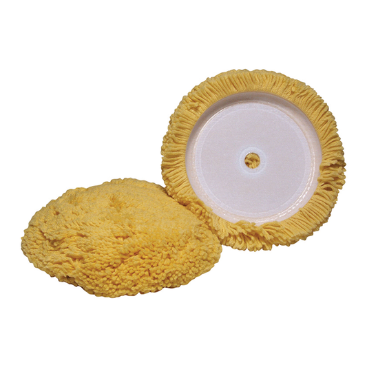 VELCRO YELLOW WOOL LT CUT BUFF PAD