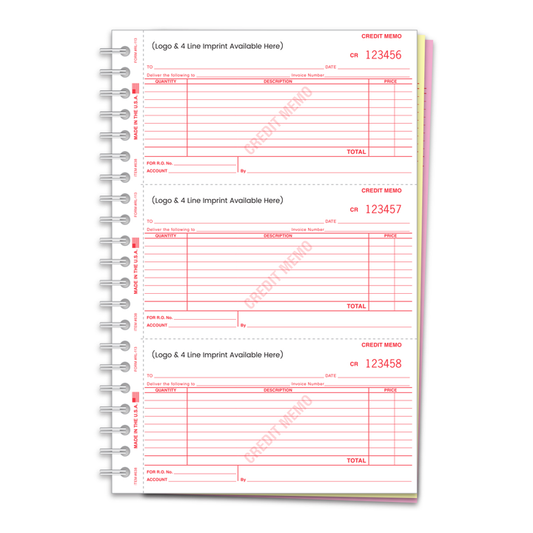 CREDIT MEMO BOOK-CUSTOM