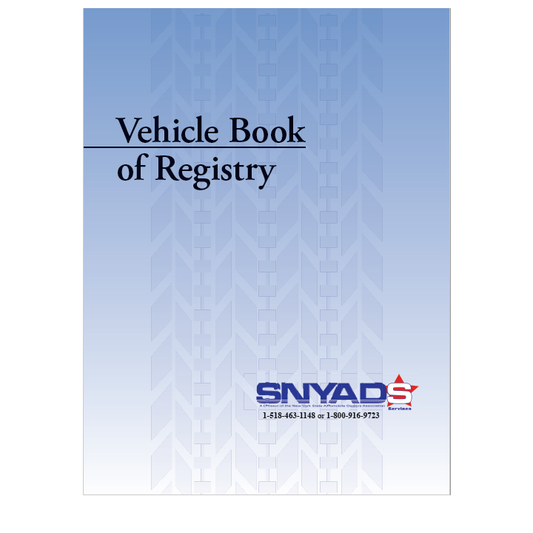 NYS VEHICLE BOOK OF REGISTRY / POLICE BOOK