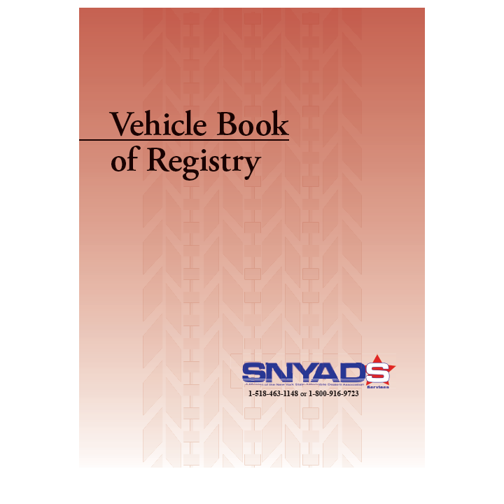 NYS VEHICLE BOOK OF REGISTRY / POLICE BOOK
