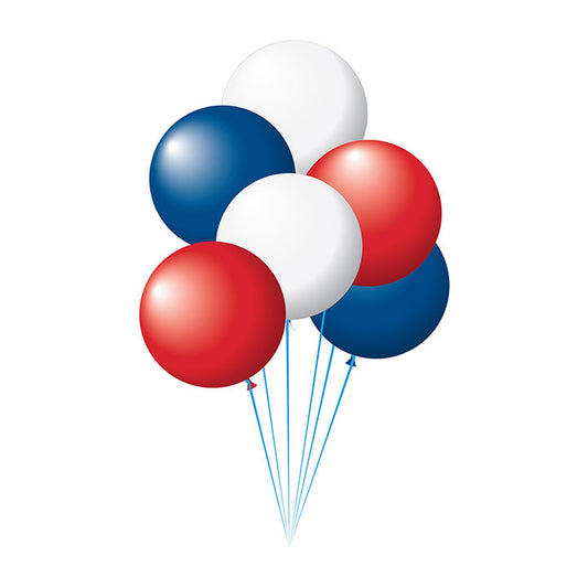 PATRIOTIC ASSORTMENT OF LATEX BALLOONS