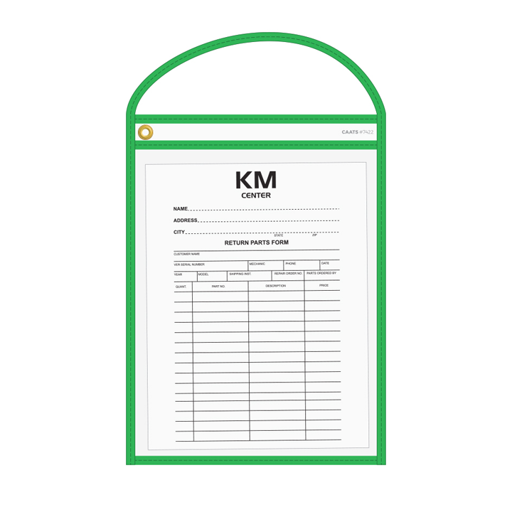 NEON STITCHED WORK TICKET HOLDERS