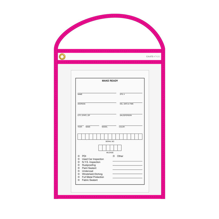 NEON STITCHED WORK TICKET HOLDERS