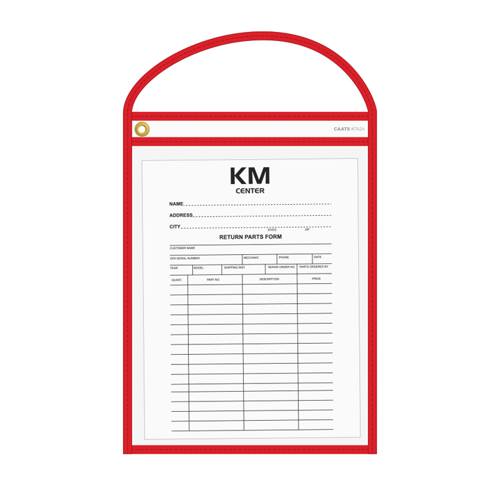 NEON STITCHED WORK TICKET HOLDERS