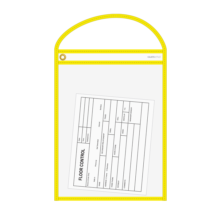 NEON STITCHED WORK TICKET HOLDERS