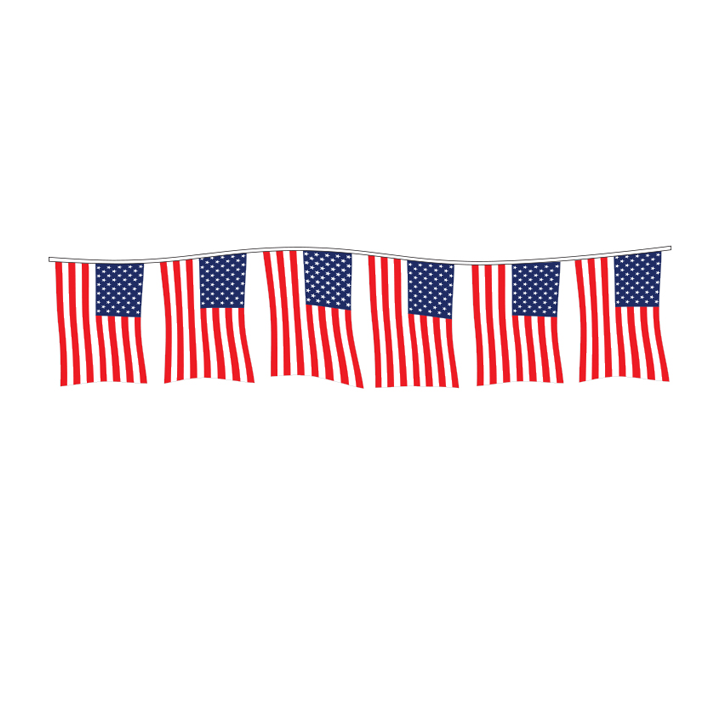 AMERICAN FLAG PENNANTS - SUPREME CLOTH