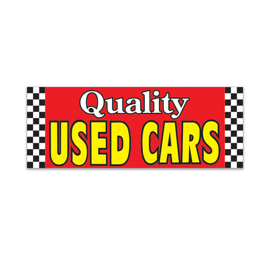 BANNER - 12' X 4 1/2" - QUALITY USED CARS