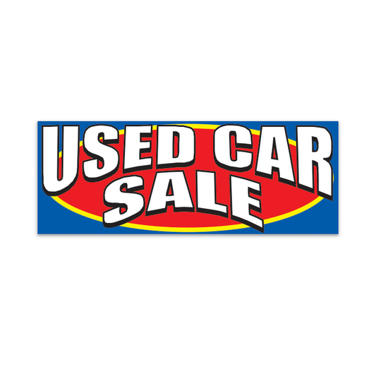 BANNER - 12' X 4 1/2' - USED CAR SALE