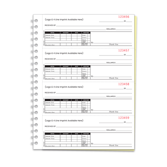 CASH RECEIPT BOOK-CUSTOM-2 PART