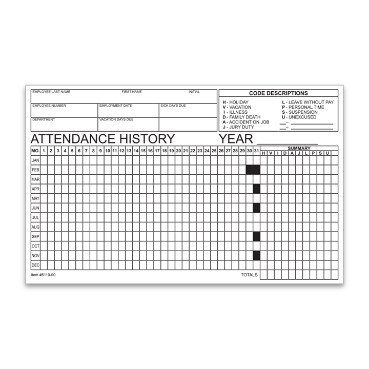 EMPLOYEE ATTENDANCE TRACKER FORM