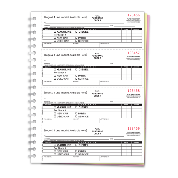 FUEL PURCHASE ORDER BOOK-CUSTOM