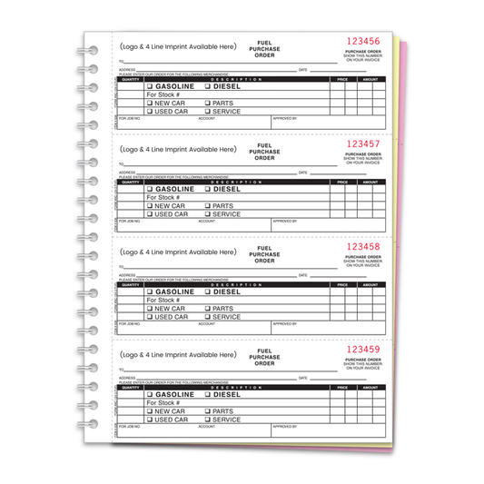 FUEL PURCHASE ORDER BOOK-CUSTOM