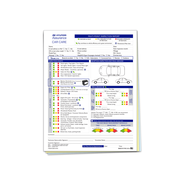 HYUNDAI MULTI-POINT VEHICLE CHECKUP-3 PART