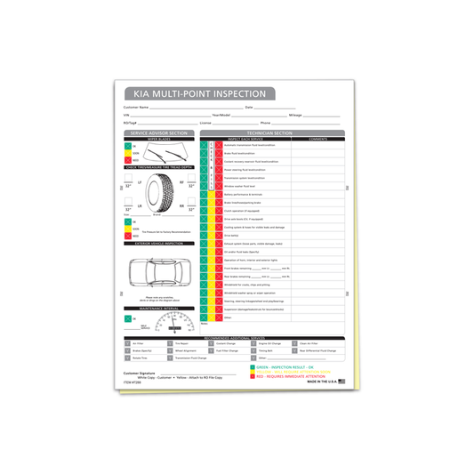 KIA MULTI-POINT VEHICLE CHECKUP - 2 PART