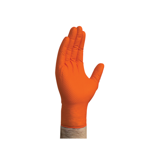 ORANGE NITRILE GLOVES