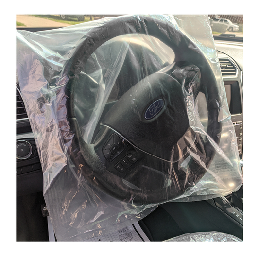 FULL COVERAGE FRONT STEERING WHEEL COVER WITH BACK SLIT