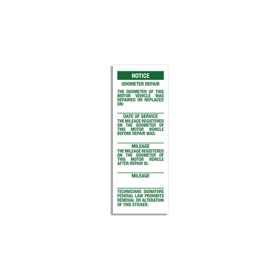 ODOMETER REPAIR LABELS – SNYADS Services
