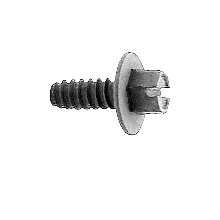 LICENSE PLATE SCREW SLOTTED HEX WASHER HEAD - #14 X 5/8"