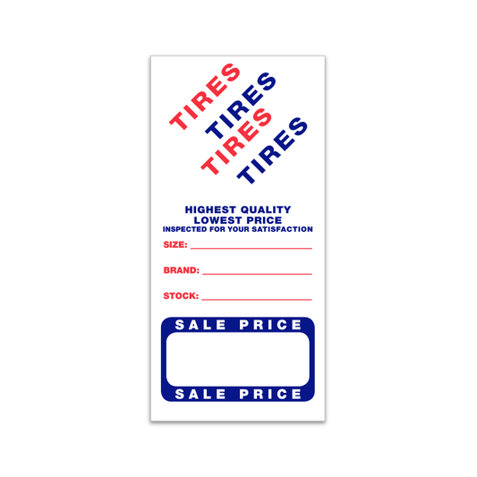 TIRE ADVERTISING LABELS
