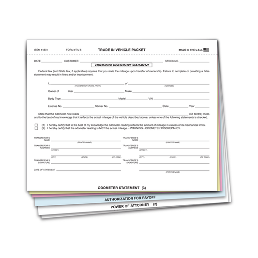 TRADE-IN VEHICLE COMBINATION FORM