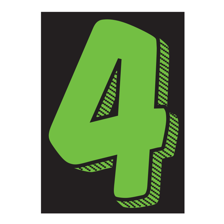 7-1/2" FLUORESCENT GREEN & BLACK NUMBERS