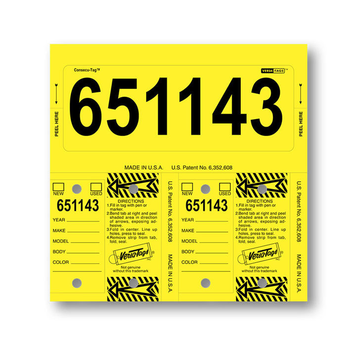 Consecu Tags Custom or Blank