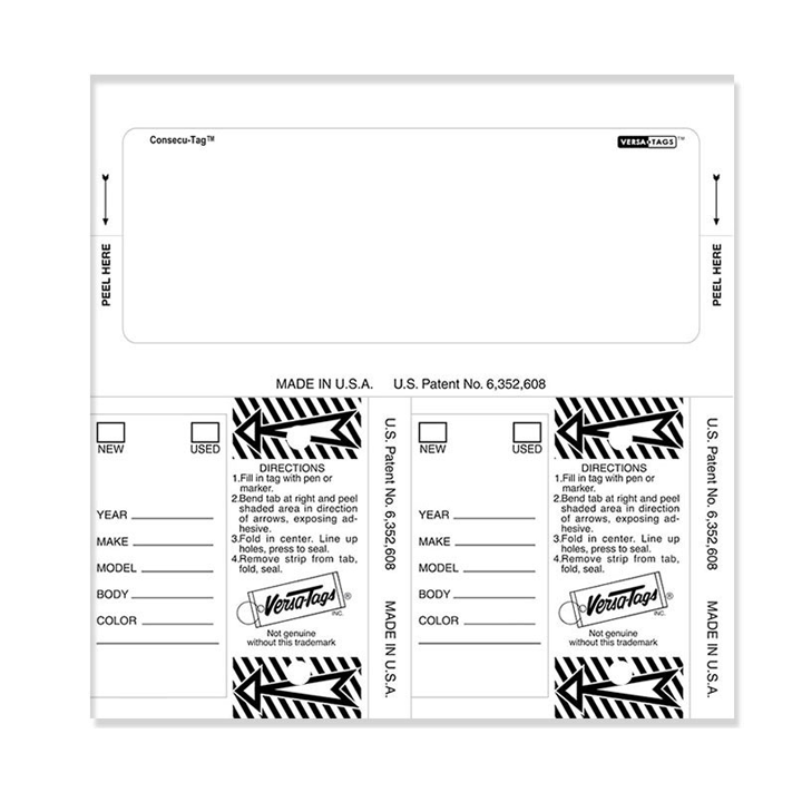 Consecu Tags Custom or Blank