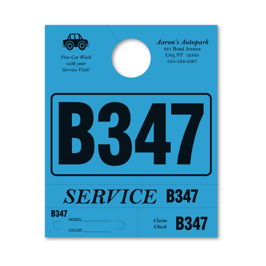 SERVICE DISPATCH NUMBERS (CUSTOM HEAVY BRITE 4 PART)