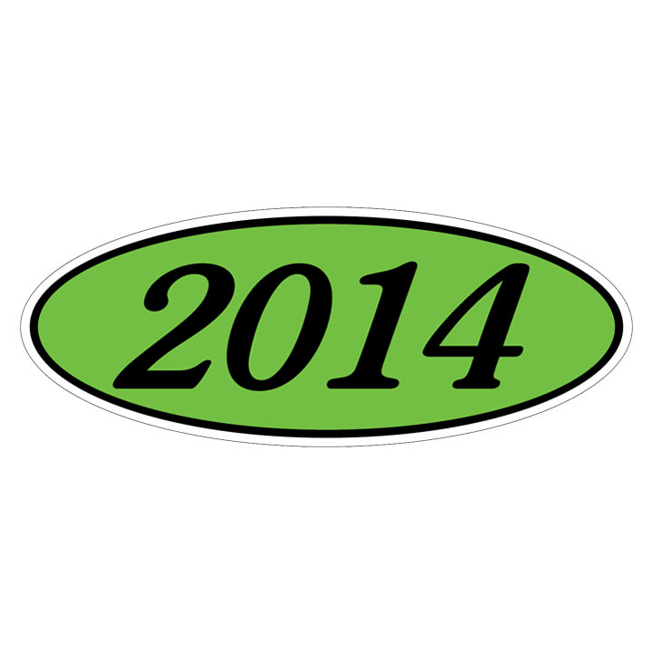 YEAR OVAL WINDOW STICKER (GREEN & BLACK)