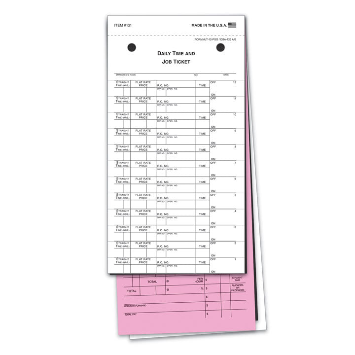 JOB TIME TICKET - JT-12