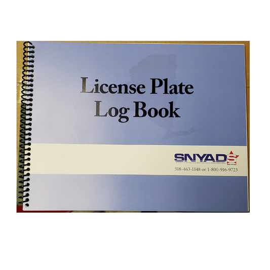 License plate Log book