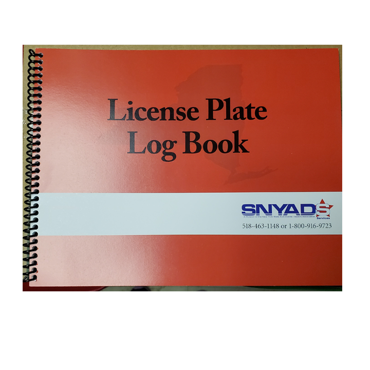 License plate Log book