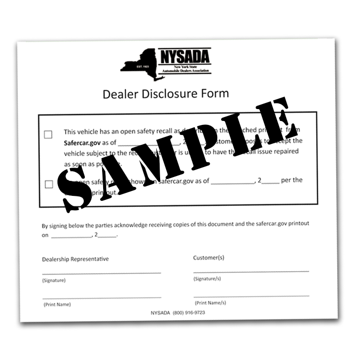 DEALER DISCLOSURE FORM